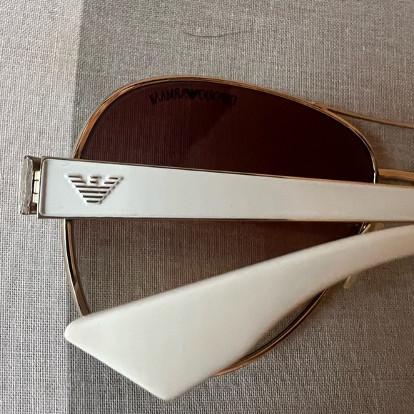 Emporio Armani Gold Aviator Sunglasses main image 5